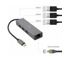 Gembird A-CMU3-LAN-01 dokstacija USB 3.2 Gen 1 (3.1 Gen 1) Type-C Pelēks Gembird A-CMU3-LAN-01 dokstacija USB 3.2 Gen 1 (3.1 Gen 1) Type-C Pelēks
