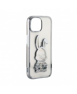 Силиконовый чехол Apple iPhone 15 Pro Print Desire Rabbit Silver