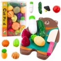 Lean Toys Kids' vegetable cutting set with cutting board and knife Lean Toys Kids' vegetable cutting set with cutting board and knife