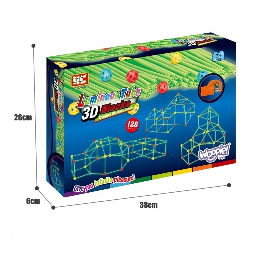 WOOPIE magnetic construction blocks 3D 128 pcs. XXL – 2