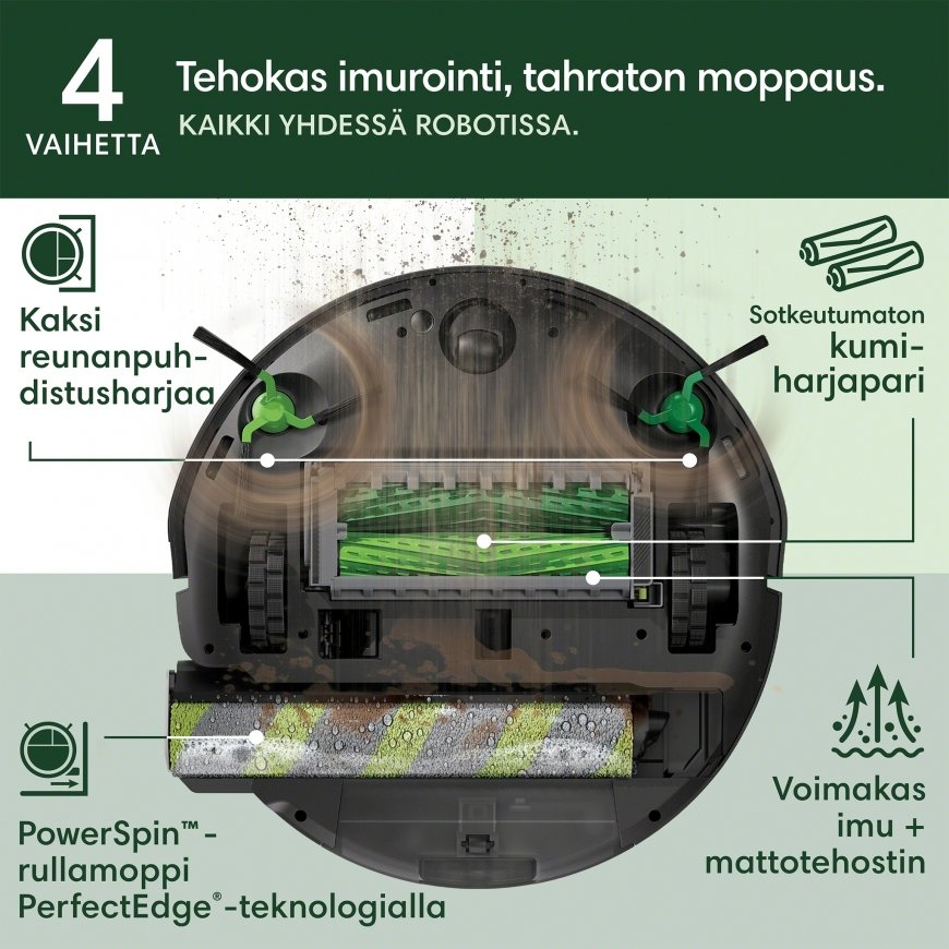 Roomba Max 705 Combo - robotas + AutoWash stotelė, juoda – 4