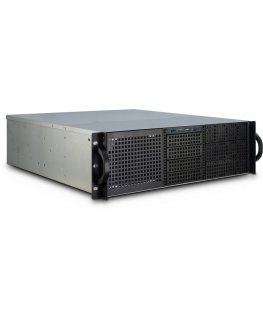 Inter-Tech 3U-30248 Stovas Juoda, Nerūdijančiojo plieno
