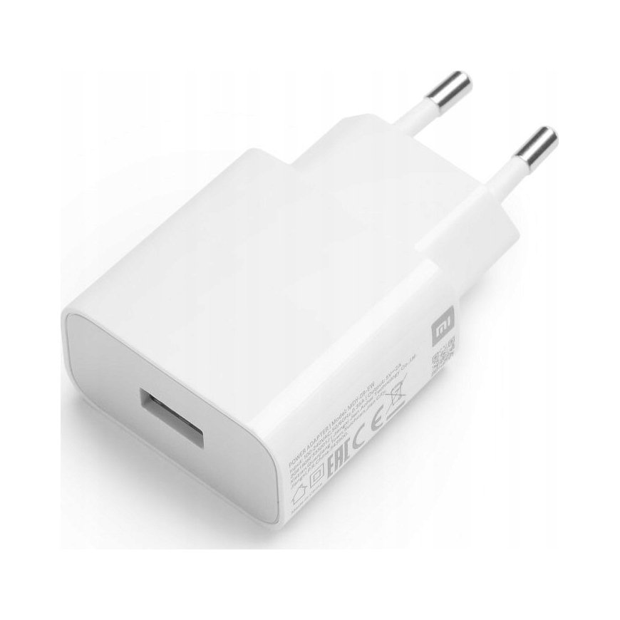 XIAOMI originalus įkroviklis USB A 2A MDY-09-EW baltos spalvos bulk pakuotė