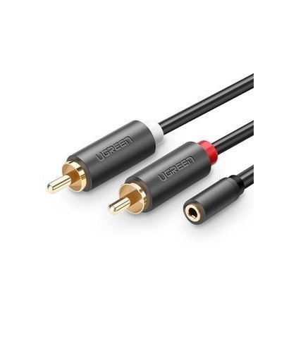 UGREEN AV102 2x RCA cable (Cinch) jack 3.5 mm 5m (black) – 2