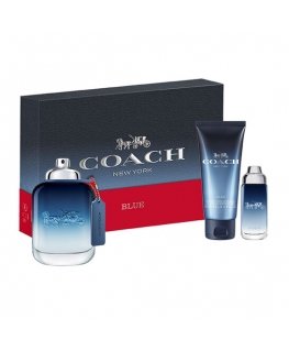 Set Coach: Mėlyna, Eau De Toilette, Vyrams, 100 ml + Mėlyna, Eau De Toilette, Vyrams, 15 ml + Mėlyna, Dušo želė, Barzdai ir Plau