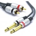 RCA Connector Adapter - 6.3mm Mono