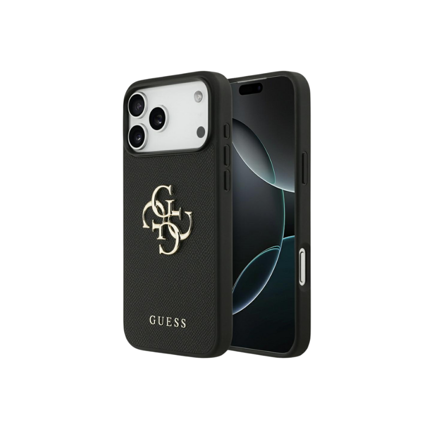 Чехол Guess Grained Big 4G & Classic Logo для iPhone 17 Pro Max черный – 2
