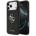 Dėklas Guess Grained Big 4G & Classic Logo do iPhone 17 Pro Max juoda Dėklas Guess Grained Big 4G & Classic Logo do iPhone 17 Pro Max juoda