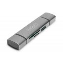 Digitus DA-70886 kaardilugeja USB 3.2 Gen 1 (3.1 Gen 1) Type-A/Type-C Alumiinium Digitus DA-70886 kaardilugeja USB 3.2 Gen 1 (3.1 Gen 1) Type-A/Type-C Alumiinium