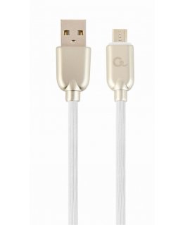 Cablexpert CC-USB2R-AMMBM-2M-W USB cable USB 2.0 USB A Micro-USB B White