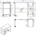 Folding desk table Maclean, black, mobile, 100x50cm, max. 50kg MC-1250 B Folding desk table Maclean, black, mobile, 100x50cm, max. 50kg MC-1250 B
