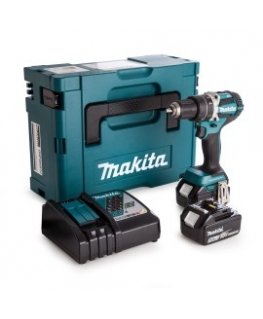 Suktuvas-grēžtuvas Makita DDF490RTJ 18 V 2x5,0 Ah akumulators.