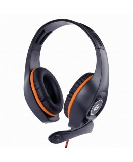 Gembird GHS-05-O austiņas un brīvroku komplekts Vadu Speļu Melns, Oranžs