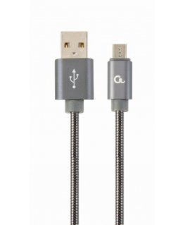 Cablexpert CC-USB2S-AMMBM-2M-BG USB кабель USB 2.0 USB A Micro-USB B Серый