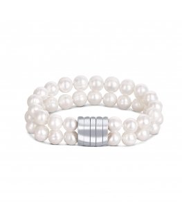 Jwl Luxury Pearls Kahekordne/kaks rida ehtne valge pärli käevõru JL0598