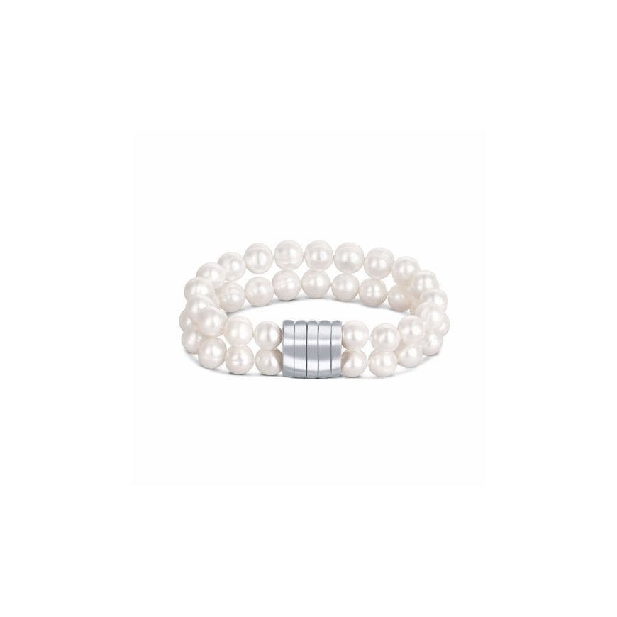 Jwl Luxury Pearls Double/two-row genuine white pearl bracelet JL0598 – 2
