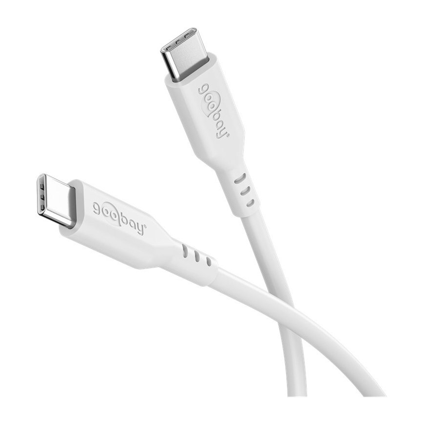 Goobay 77743 USB kabelis USB 2.0 1,5 m USB C Balta