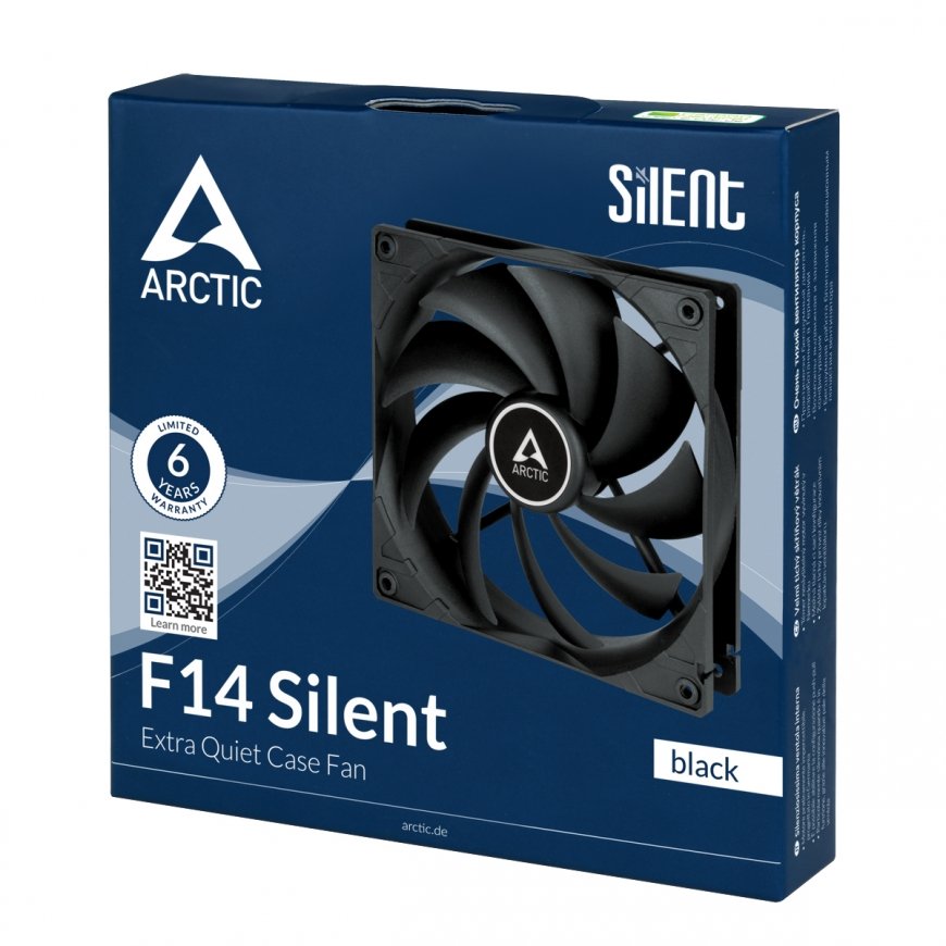 ARCTIC F14 Silent Корпус компьютера Вентилятор 14 cm Черный 1 шт – 4
