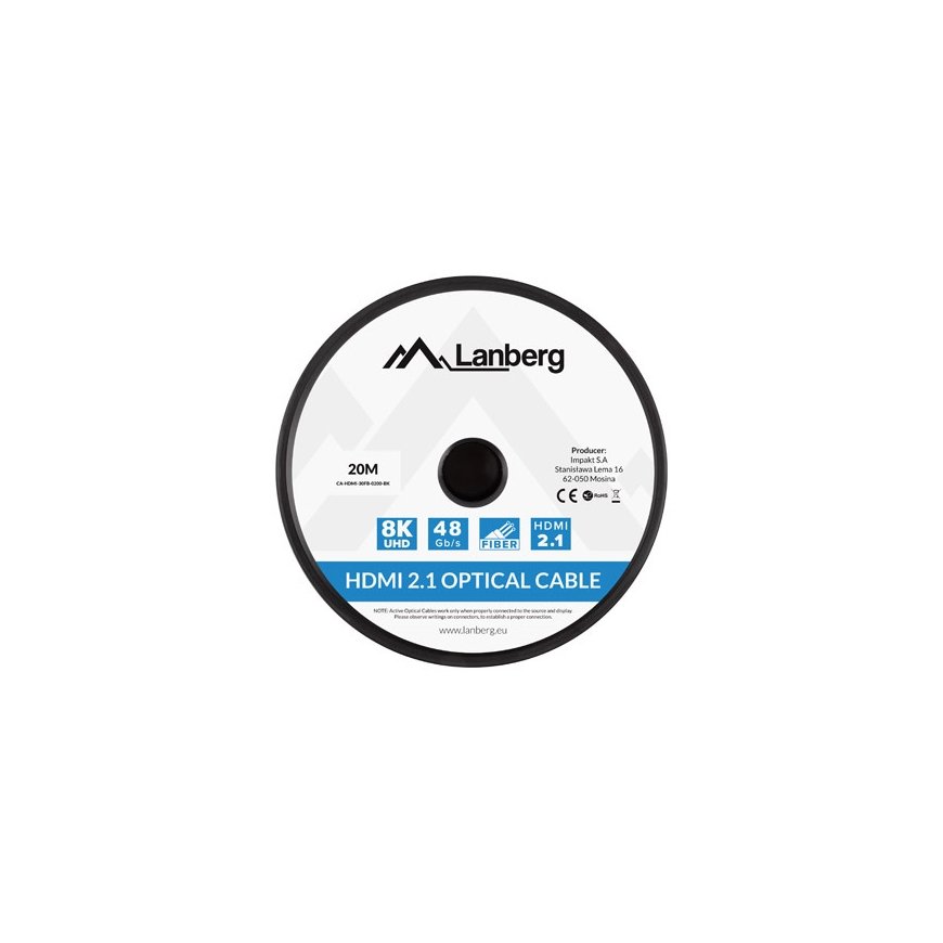 Lanberg CA-HDMI-30FB-0200-BK HDMI кабель 20 m HDMI Тип A (Стандарт) Черный – 3