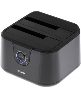 Deltaco MAP-GD35U3 saugojimo diskų prijungimo stotis USB 3.2 Gen 1 (3.1 Gen 1) Type-A Juoda