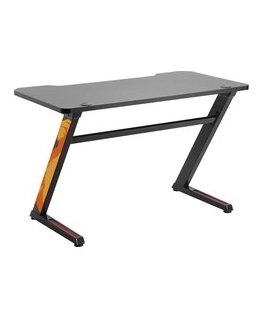 Gaming desk NanoRS, black with a holder for headphones and a cube, max. 75kg, dimensions 1200x600x750mm, RS101