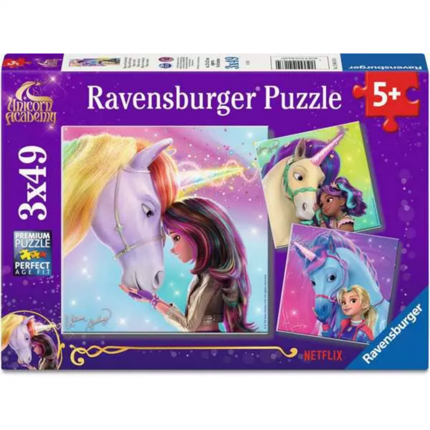 Ravensburger-palapeli 3x49 Päivä Unikarin Akatemia