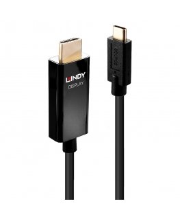 Lindy 43291 videokaapeli-adapteri 1 m USB Type-C HDMI-tyyppi A (vakio) musta