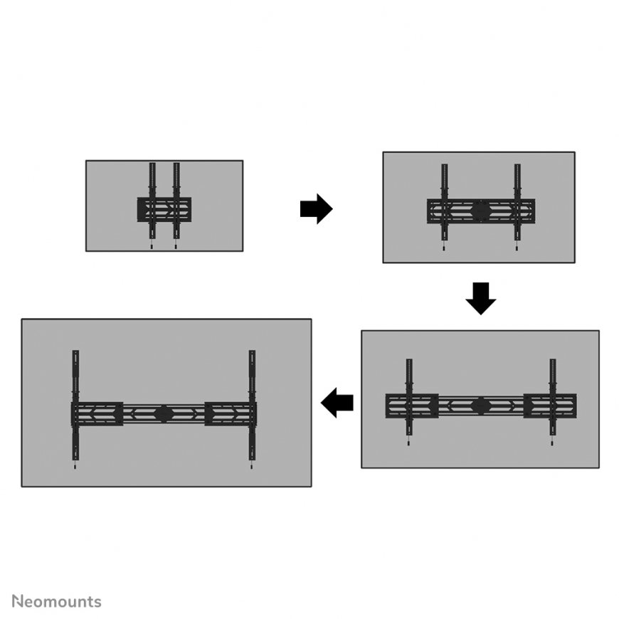 Neomounts WL35S-950BL19 Heavy duty wall mount 55-110" - tiltable - lockable - landscape and portrait – 5