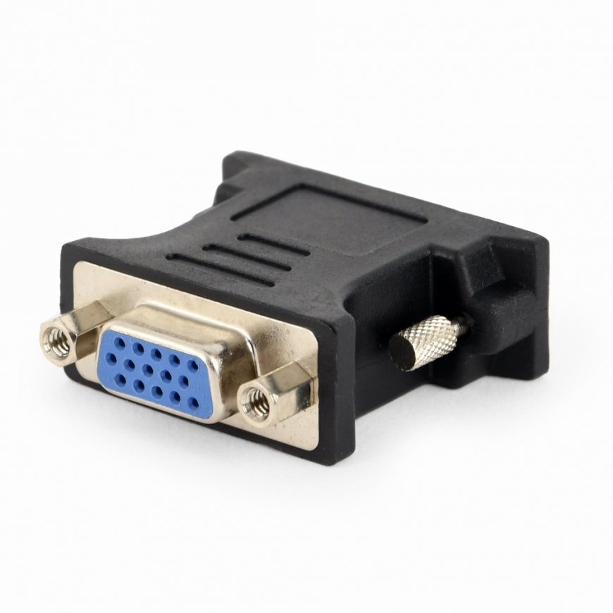 Gembird A-DVI-VGA-BK kaapelin sukupuolenvaihtaja DVI-A VGA 15-pin musta, Metallinen – 2