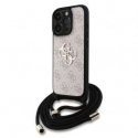 Dēklis Guess PU 4G Metāla Logo Siksna Gadījumam Apple iPhone 17 Pro Dēklis Guess PU 4G Metāla Logo Siksna Gadījumam Apple iPhone 17 Pro