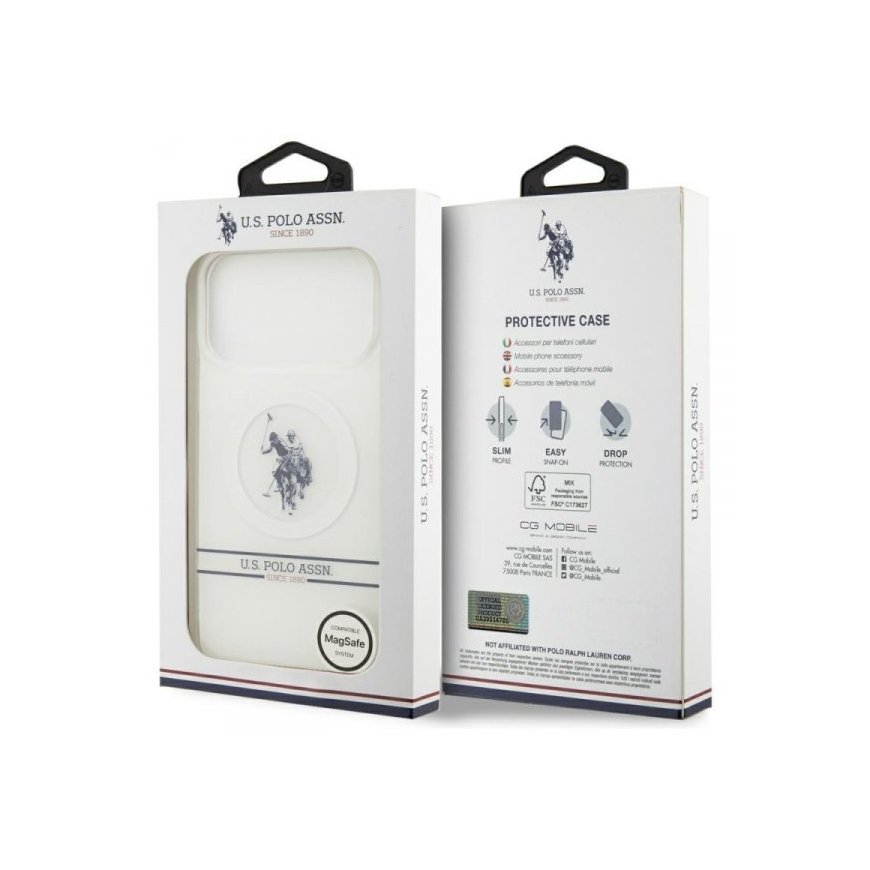 Чехол MagSafe для iPhone 17 Pro Max с логотипом Us Polo Assn US Polo DH и полоской на дне – 2