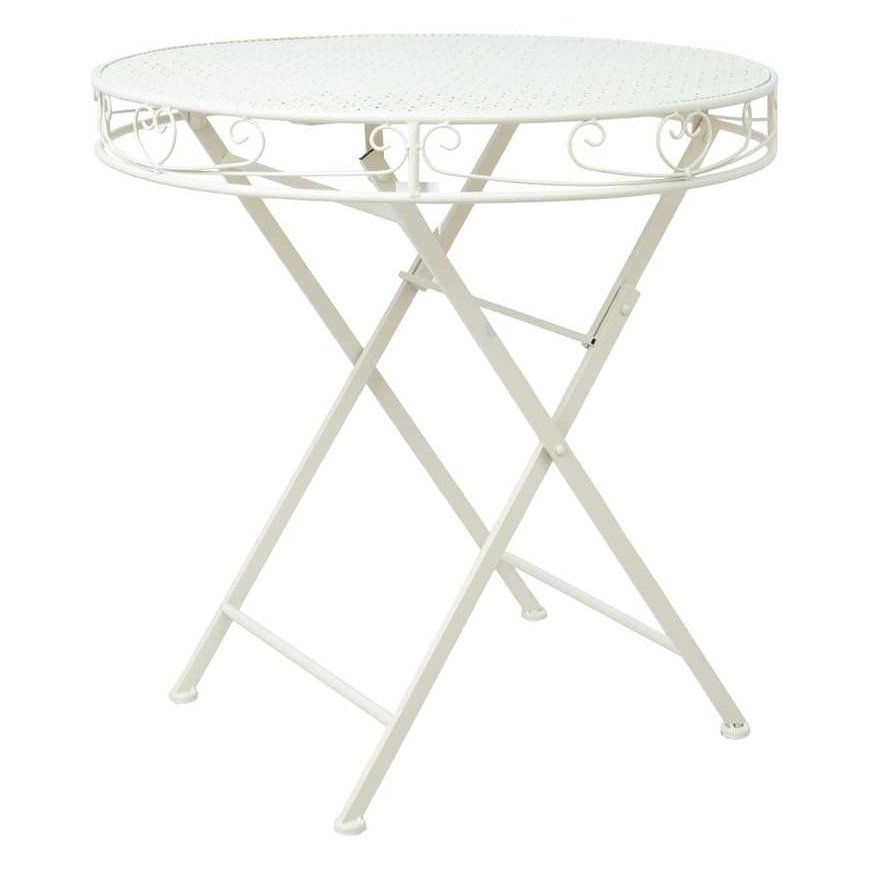 Home4You Table SANDY D70xH73cm, vintage white