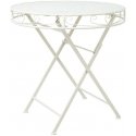 Home4You Table SANDY D70xH73cm, vintage white Home4You Table SANDY D70xH73cm, vintage white