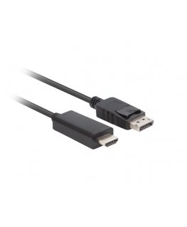 Lanberg CA-DPHD-11CC-0050-BK kaabli soomuutja DisplayPort HDMI Must