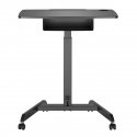 Folding desk table Maclean, white, mobile, 100x50cm, max. 50kg, MC-1250 W Folding desk table Maclean, white, mobile, 100x50cm, max. 50kg, MC-1250 W
