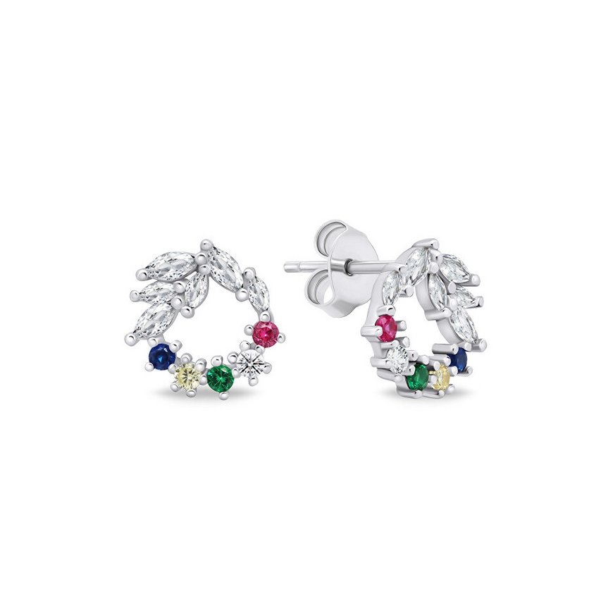 Brilio Silver Brilio Silver Decent silver earrings with zirconia EA720W – 2