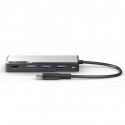 ALOGIC UCFUHDV2-SGR dokstacija USB 3.2 Gen 1 (3.1 Gen 1) Type-C Melns, Pelēks