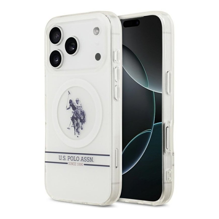 US Polo DH and Bottom Stripe Logo MagSafe Case for iPhone 17 Pro