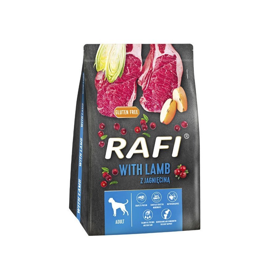 Dolina Noteci Mini Rafi, runsas lampaanlihalla, kuiva koiranruoka 3kg