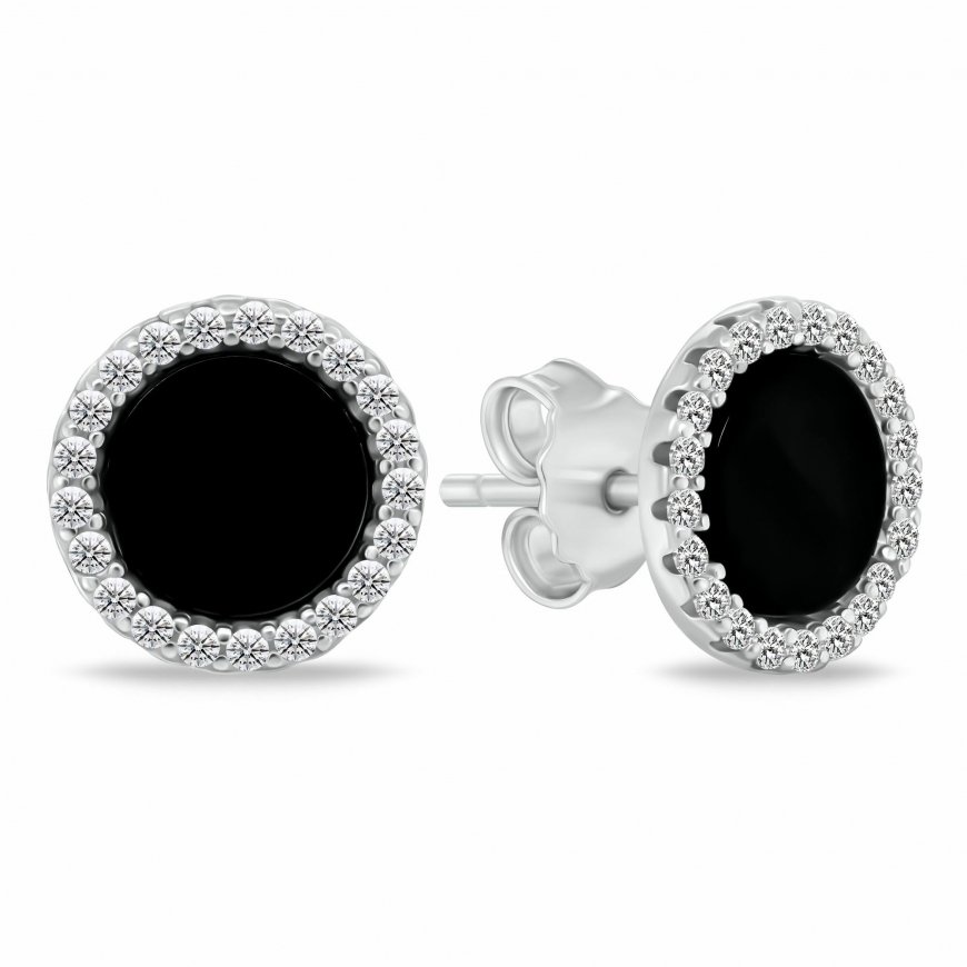 Brilio Silver Charming silver earrings with zirconia EA1073WBC