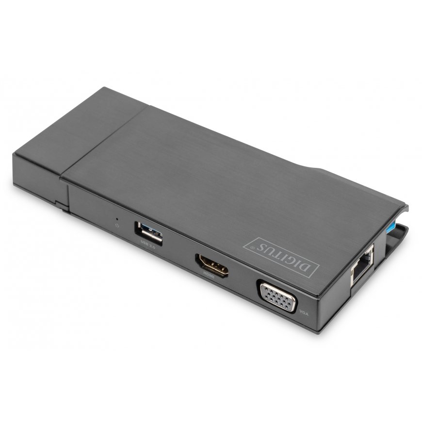 Digitus DA-70894 док-станция для ноутбука Проводная USB 3.2 Gen 1 (3.1 Gen 1) Type-A Черный