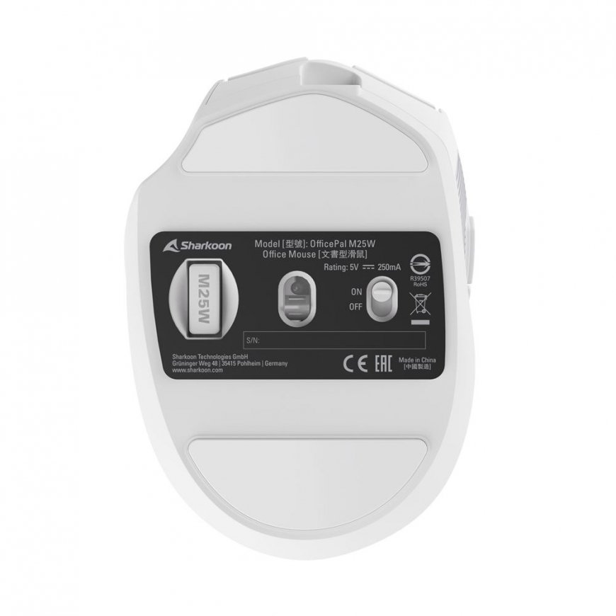 Sharkoon OfficePal M25W компьютерная мышь Игровой Для правой руки RF Wireless + USB Type-C Оптически – 2