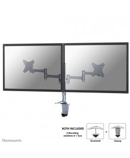 Neomounts FPMA-D1330DSILVER monitora stiprinājums un statīvs 68,6 cm (27") Galds Sudrabs