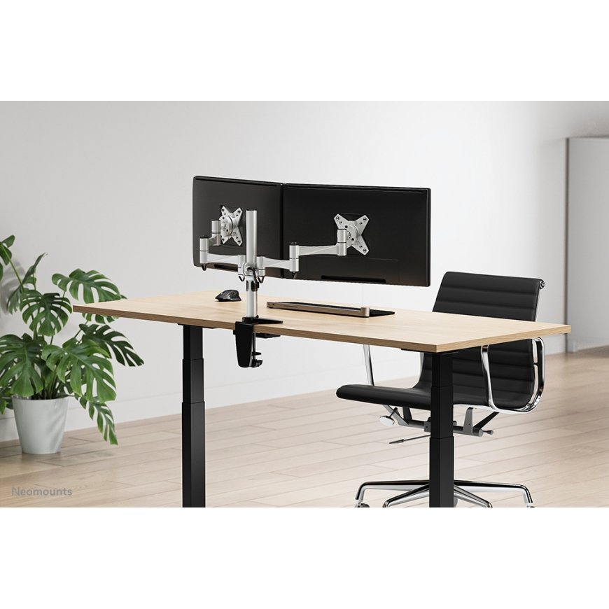 Neomounts FPMA-D1330DSILVER monitora stiprinājums un statīvs 68,6 cm (27") Galds Sudrabs – 3