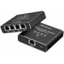 Šakotuvas Qoltec Rozdzielacz Splitter Ethernet mini SWITCH 1x4 RJ45 | 1000Mb/s | USB-C | Aliuminio Šakotuvas Qoltec Rozdzielacz Splitter Ethernet mini SWITCH 1x4 RJ45 | 1000Mb/s | USB-C | Aliuminio