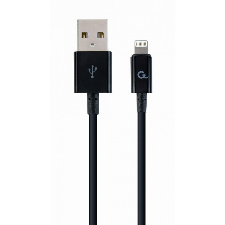 Cablexpert CC-USB2P-AMLM-2M Lightning-kaapeli musta