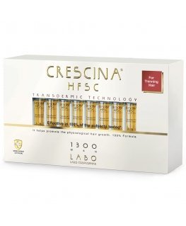 Labo, Crescina, Transdermic HFSC 1300, Kasvu Stimuleerimine, Ampullide Ravi Seerum, Peanaha jaoks, Meestele, 20 tk, 3.5 ml