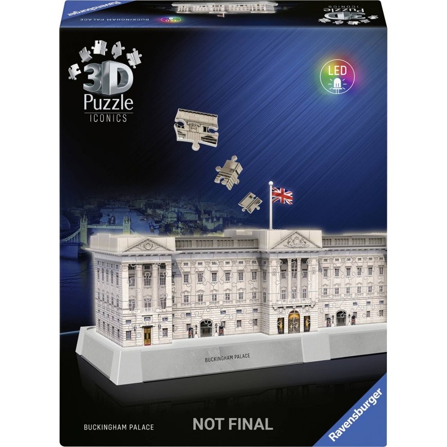 Ravensburger 3D Puzzle Iconics: Buckingham Palace (Night Edition) – 2
