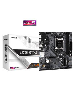 Emolevy ASRock MB Sc AM5 A620AM-HVS, AMD A620A, 2xDDR5, 1xHDMI