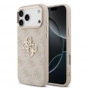 Apple iPhone 17 Pro Max PU nahast 4G metallist logo kuldne raami kate roosa